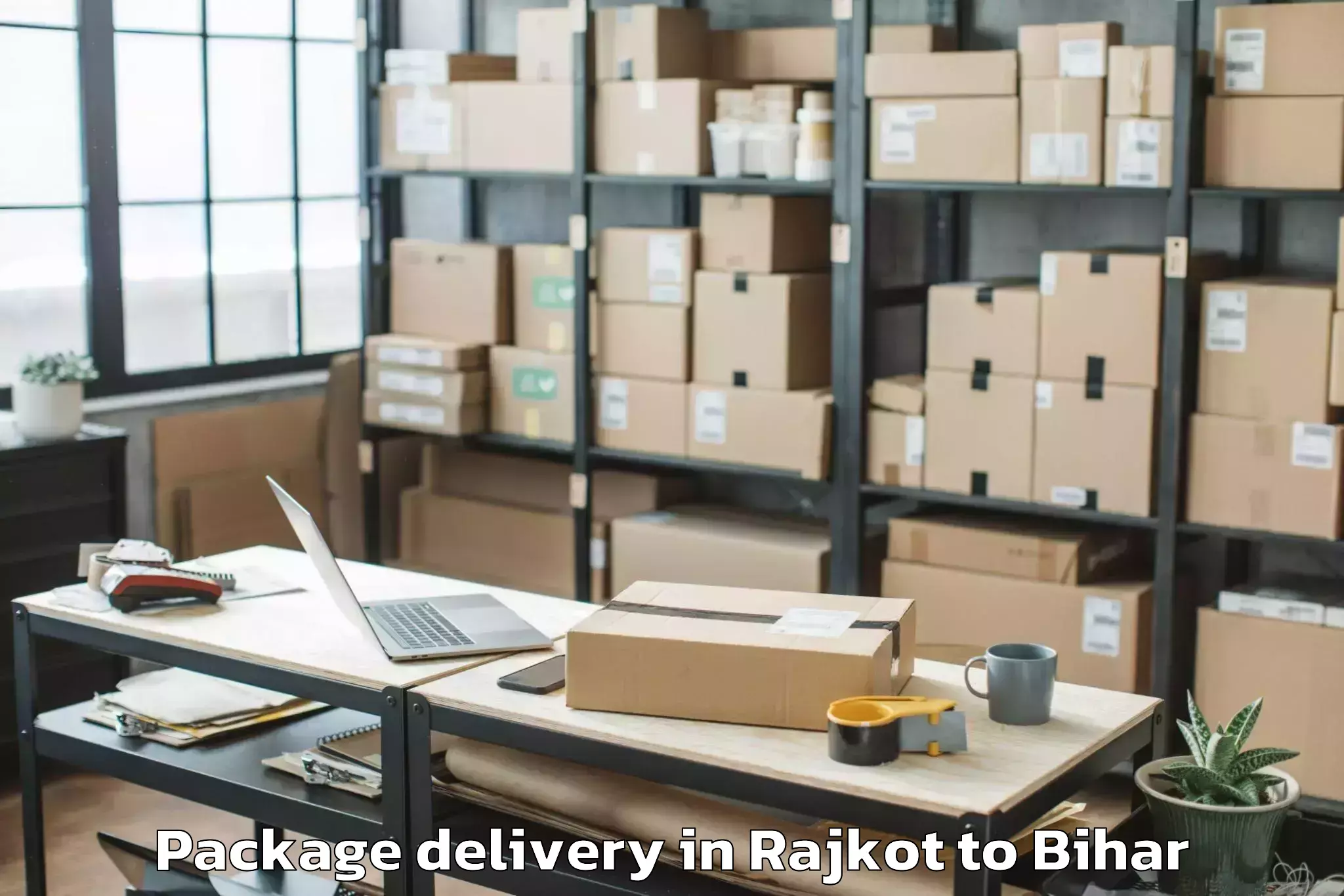 Affordable Rajkot to Lakri Nabigabj Package Delivery